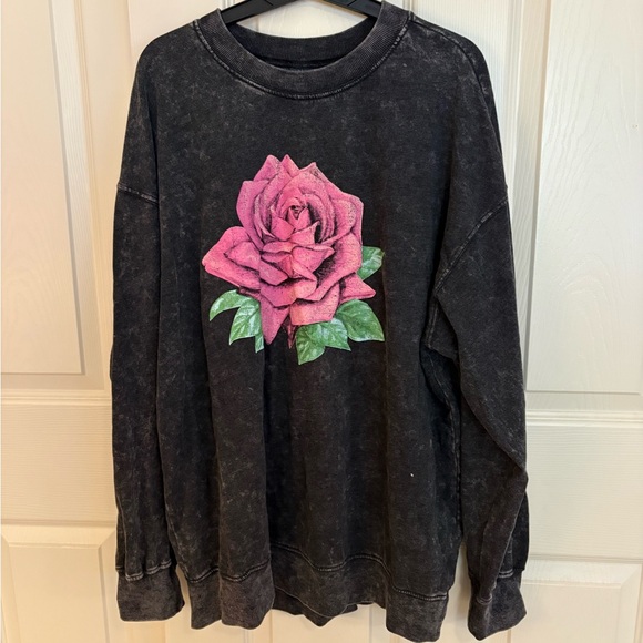 Rebellious One Tops - NWT Rebellious One Rose Sweatshirt